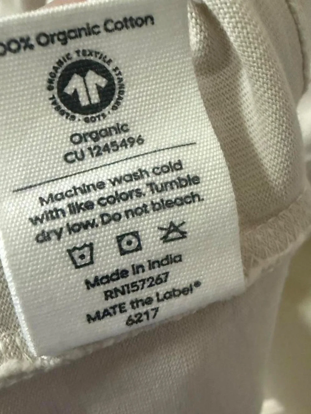 Mate the label organic heavyweight tee dress XS NWT